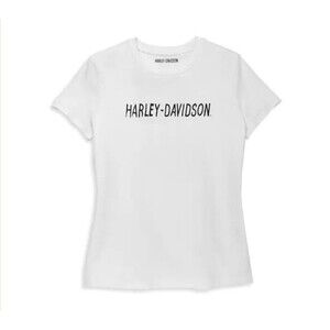Harley Davidson HD Womens Watercolor Graphic Tee Off White Coconut 96104-VW XL